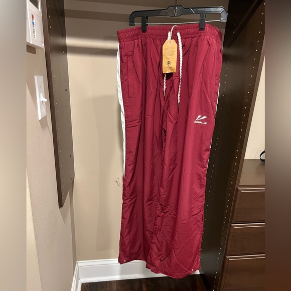 YoungLA Other - YoungLA Red Joggers with White Stripe